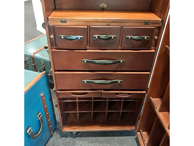 3x reiskoffers authentic models, groen & bruin - afbeelding 12 van  15