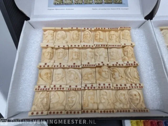 3x replica dominospel met allegorische figuren - afbeelding 2 van  7