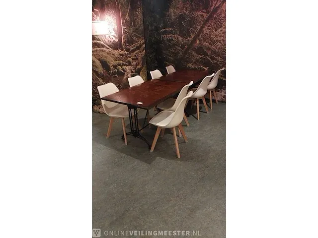 3x restaurant tafel met 12x kuipstoel - afbeelding 2 van  6