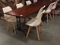 3x restaurant tafel met 12x kuipstoel - afbeelding 2 van  6