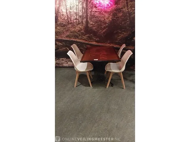 3x restaurant tafel met 12x kuipstoel - afbeelding 3 van  6