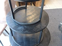 3x salontafel set, mango zwart - afbeelding 1 van  4
