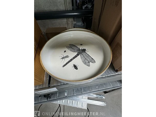 3x set borden en 2x decoratie vlieg woood, insect & fly - afbeelding 3 van  4