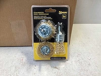 (3x) staalborstelset - boormachine - bensontools - afbeelding 2 van  3