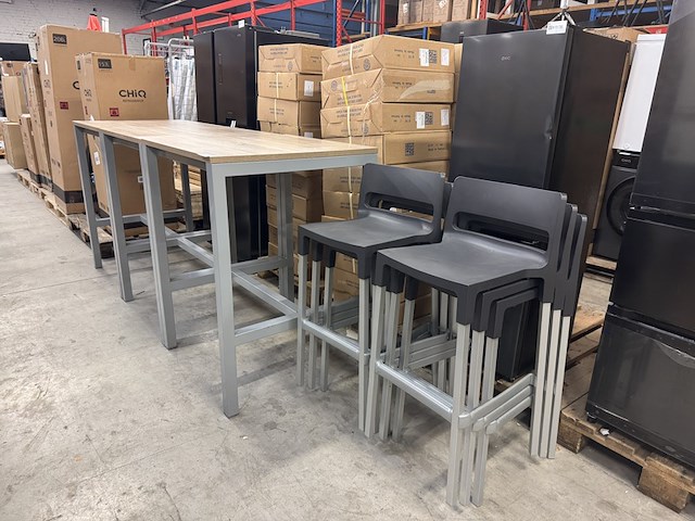 3x statafel met 6x barkruk - afbeelding 1 van  9