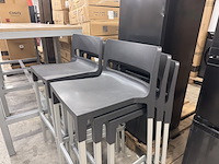 3x statafel met 6x barkruk - afbeelding 4 van  9