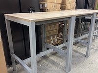 3x statafel met 6x barkruk - afbeelding 9 van  9