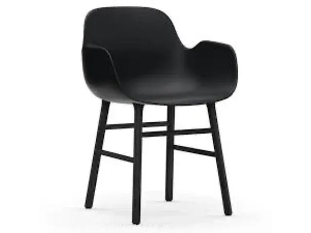 3x stoel normann copenhagen, form, zwart - afbeelding 1 van  5