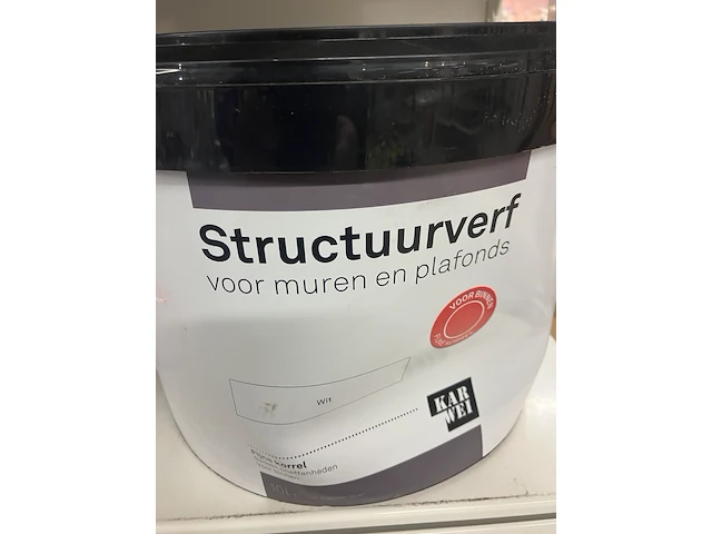 3x structure muurverf wit in emmer - afbeelding 4 van  4