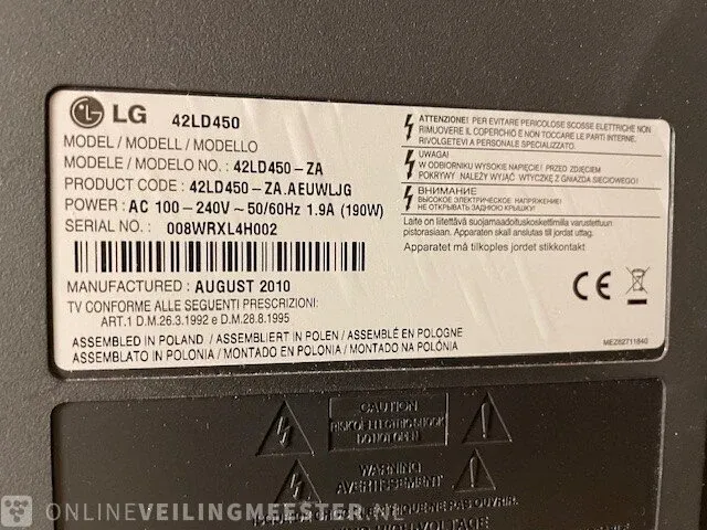 3x televisie lg, 42ld450 full hd - afbeelding 4 van  6