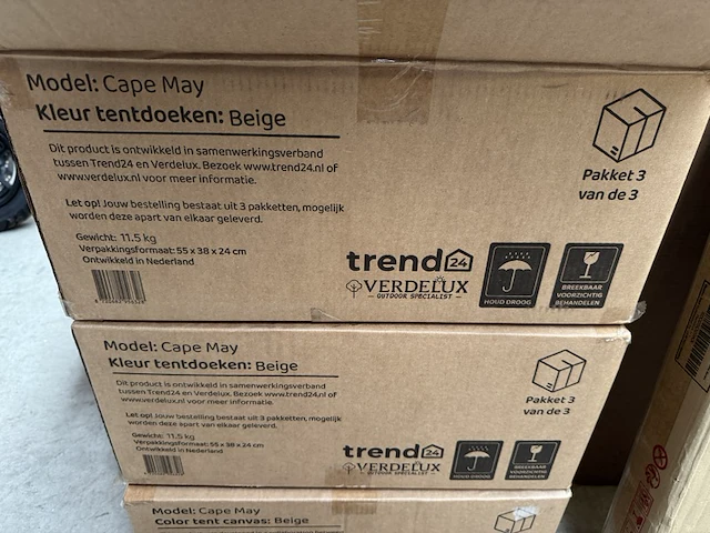 3x tentdoek trend24 - afbeelding 2 van  4