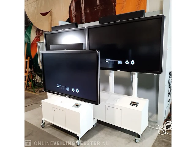 3x touch screen monitor op verrijdbare standaard ctouch, ct65led80b20piruhd - afbeelding 7 van  13