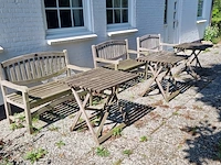 3x tuinbank met tafel - afbeelding 1 van  10