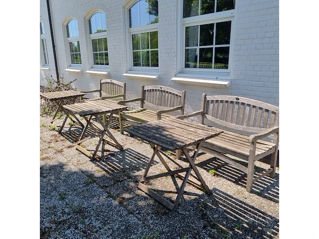 3x tuinbank met tafel - afbeelding 3 van  10