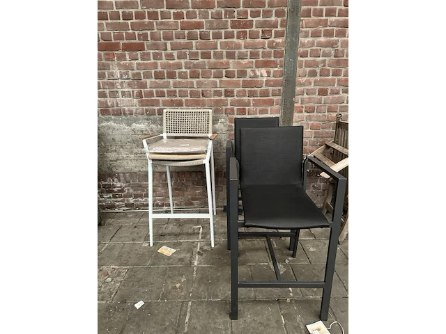 3x tuinstoel, barstoel - afbeelding 1 van  6