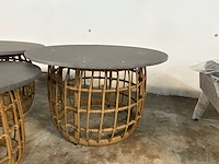 3x tuintafel, bijzettafel 2x diameter 75 cm, 1x diameter 55 cm, buiten. - afbeelding 4 van  10