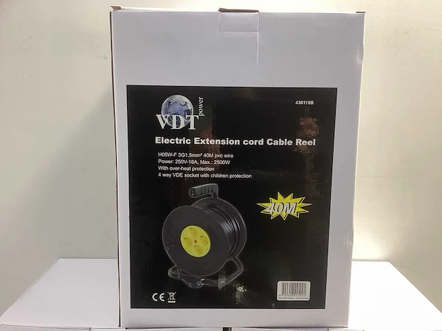 (3x) vdt - 40 meter - kabelhaspel 40 meter - afbeelding 7 van  7