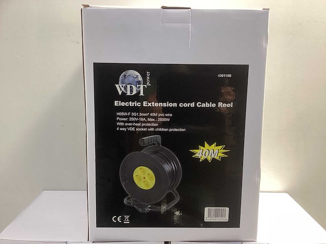 (3x) vdt - 40 meter - kabelhaspel 40 meter - afbeelding 7 van  7