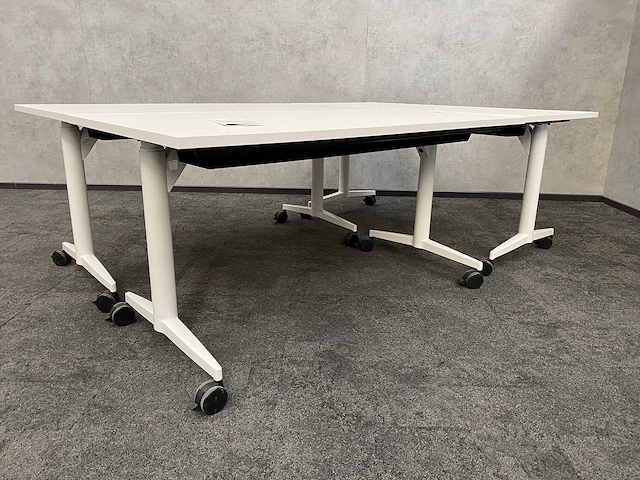 3x wilkahn timetable lift - verrijdbare zit-sta vergadertafel 150x75 - afbeelding 16 van  17