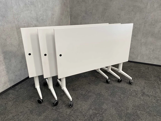 3x wilkahn timetable lift - verrijdbare zit-sta vergadertafel 150x75 - afbeelding 3 van  17