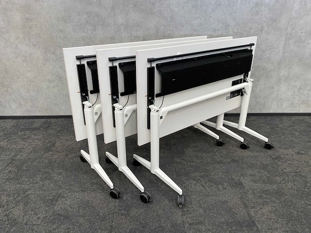 3x wilkahn timetable lift - verrijdbare zit-sta vergadertafel 150x75 - afbeelding 4 van  17