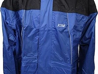 3x x3m regenjas maat l (valt ruim) grijs / blauw - afbeelding 3 van  5