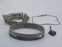 3x zilveren armband en 1x hanger - afbeelding 1 van  13
