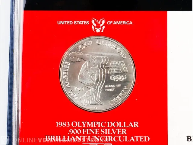 3x zilveren dollars u.s.a. 1983 (80,19 gram) - afbeelding 4 van  7