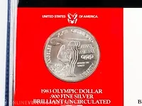 3x zilveren dollars u.s.a. 1983 (80,19 gram) - afbeelding 4 van  7
