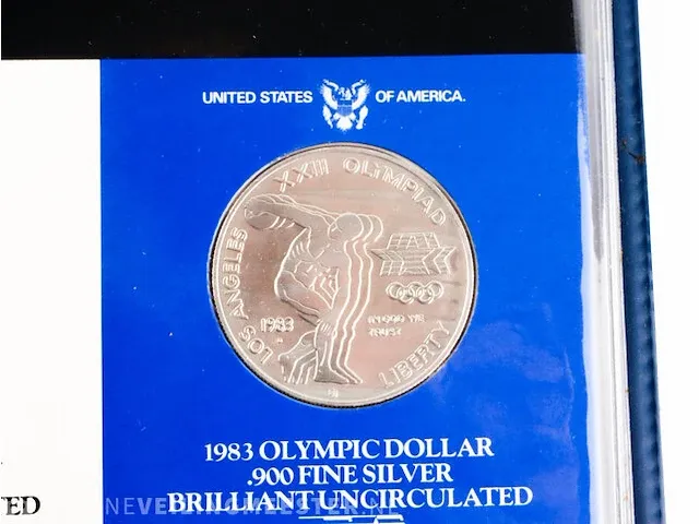 3x zilveren dollars u.s.a. 1983 (80,19 gram) - afbeelding 6 van  7