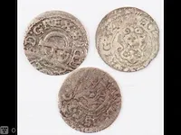 3x zilveren munten zweden billon solidi 16e/17e eeuw - afbeelding 2 van  2