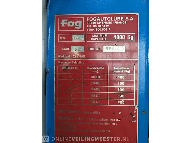 4- koloms hefbrug fog, 4959017, bouwjaar 1983 - afbeelding 6 van  33