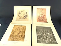 4 antieke drukken van grote meesters - afbeelding 1 van  5