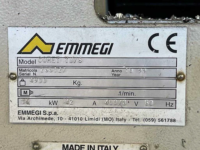 4-assige cnc | emmegi comet isola - 1999 - afbeelding 7 van  7