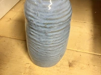 4 blauwe aardewerk bloemenvazen - afbeelding 1 van  7