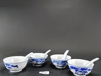 4 chinese kommen met lepels - afbeelding 2 van  4