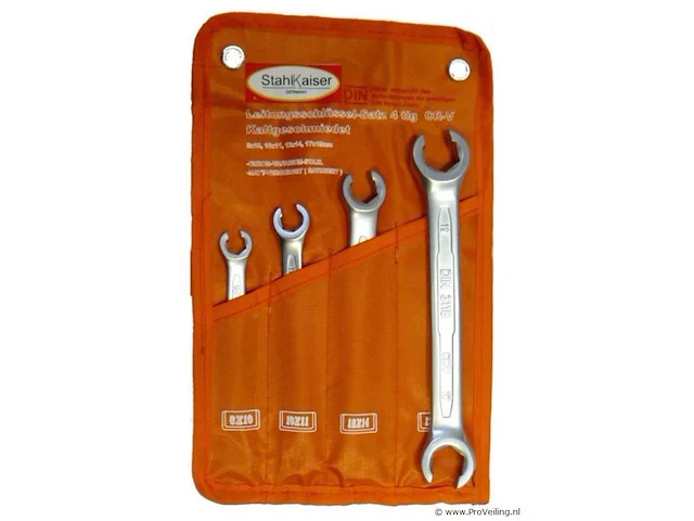 4-delige open ringsleutelset etui - afbeelding 1 van  1