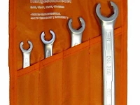 4-delige open ringsleutelset etui - afbeelding 1 van  1
