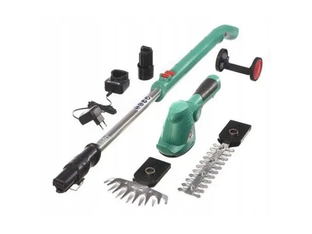 4 in 1 accu gras en heggeschaarset gartenmeister, 940770, groen/zwart/zilver - afbeelding 1 van  4
