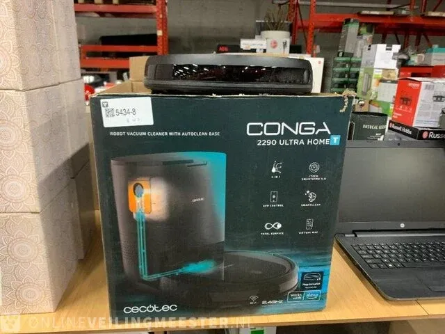 4-in-1 robotstofzuiger met app-besturing cecotec, conga 2290 ultra home t - afbeelding 1 van  6