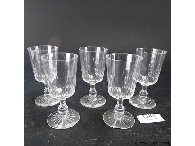 4 kristallen glazen - afbeelding 1 van  5
