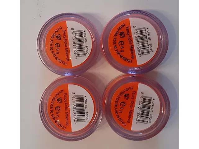 4 potjes smink oranje - afbeelding 1 van  3