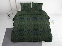 4 sterren hotel dekbed overtrek authentic triangle groen 240x220cm - afbeelding 3 van  3