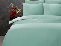 4 sterren hotel dekbed overtrek mint green 200x200cm - afbeelding 2 van  4