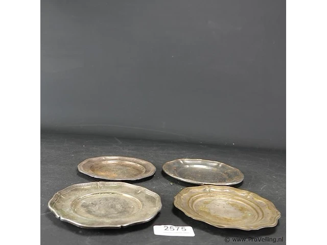 4 verzilverde schotels - afbeelding 3 van  5