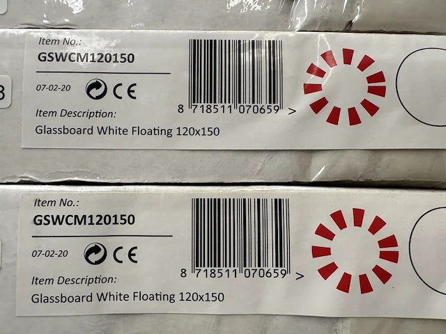 4 whiteboard glas clear white 120x150 cm sam creative, gswcm120150 - afbeelding 4 van  4
