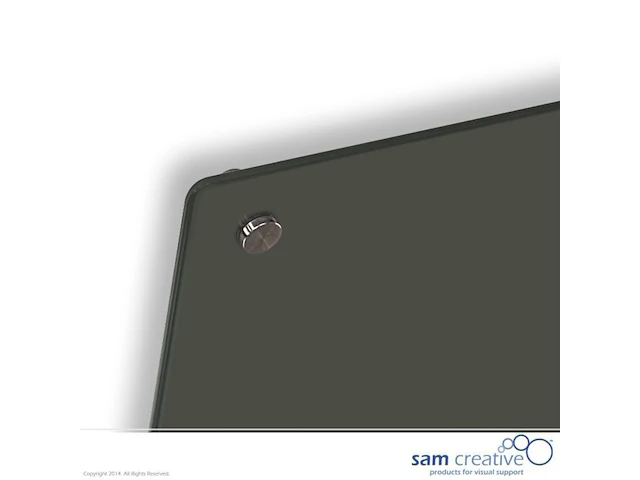 4 whiteboard glas solid grey magnetic 60x90 cm sam creative, gsclm060090 - afbeelding 2 van  5