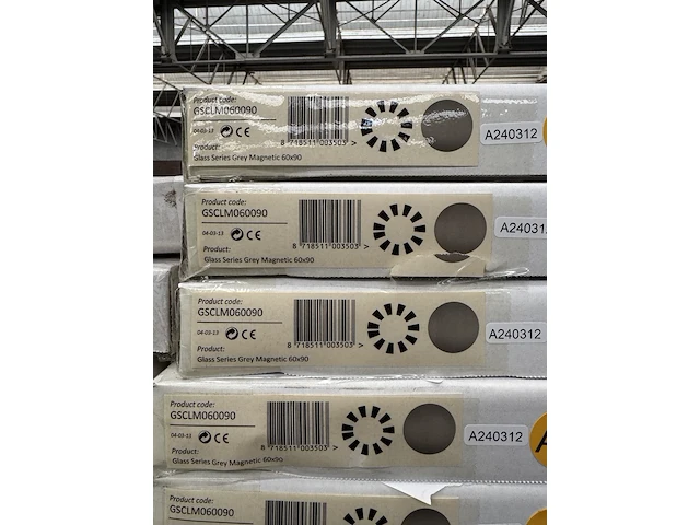 4 whiteboard glas solid grey magnetic 60x90 cm sam creative, gsclm060090 - afbeelding 3 van  5
