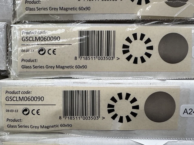 4 whiteboard glas solid grey magnetic 60x90 cm sam creative, gsclm060090 - afbeelding 4 van  5