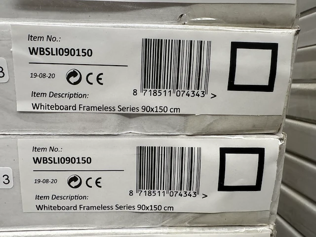 4 whiteboard slimline series magnetic 90x150 cm sam creative, wbsli090150 - afbeelding 3 van  3